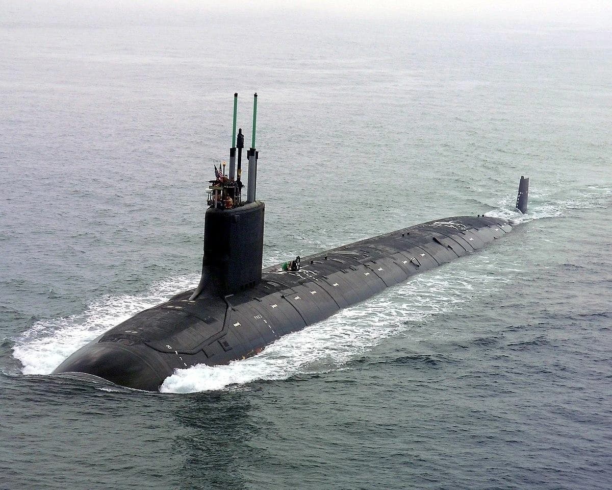 U.S. Navy fast-attack submarine on the surface